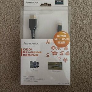 Original Lenovo Micro HDMI to VGA Adapter Cable For Lenovo YOGA 710S/700S New